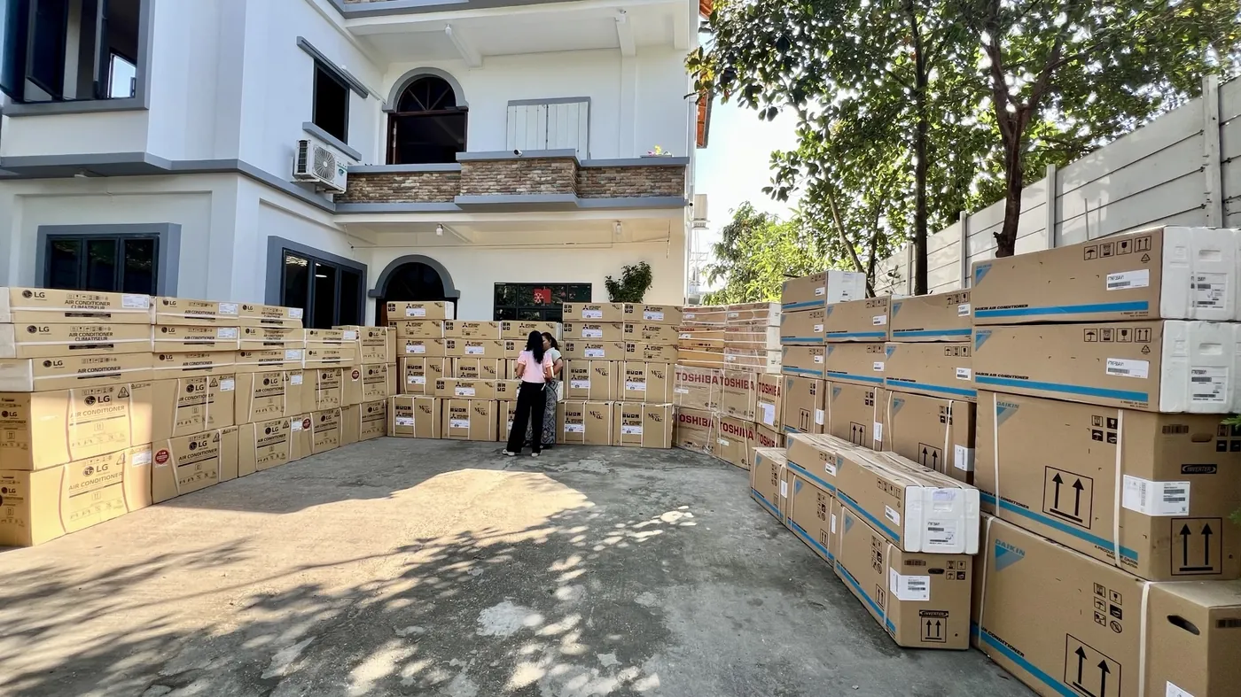 Air conditioners ready for delivery